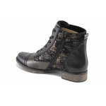 Черни дамски боти, естествена кожа и еко-кожа - ежедневни обувки за есента и зимата N 100023501