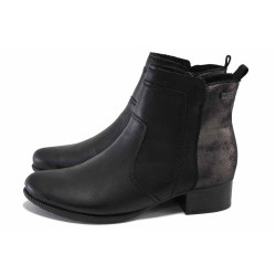 Черни дамски боти, естествена кожа и еко-кожа - всекидневни обувки за есента и зимата N 100023946