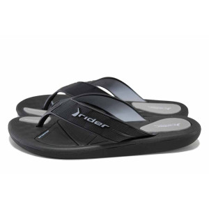 Черни анатомични джапанки, pvc материя - всекидневни обувки за лятото N 100024532