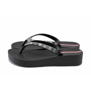 Черни анатомични джапанки, pvc материя - ежедневни обувки за лятото N 100024540