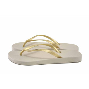 Бежови анатомични джапанки, pvc материя - всекидневни обувки за лятото N 100024544