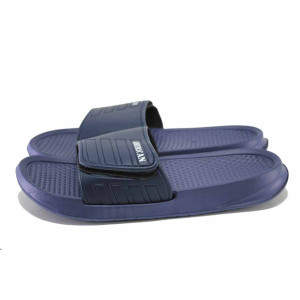 Сини джапанки, pvc материя - всекидневни обувки за лятото N 100024551