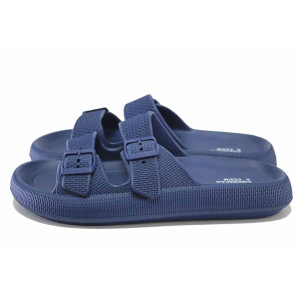 Сини анатомични джапанки, pvc материя - ежедневни обувки за лятото N 100024559