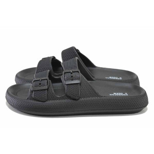 Черни анатомични джапанки, pvc материя - всекидневни обувки за целогодишно ползване N 100024560