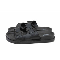 Черни анатомични джапанки, pvc материя - всекидневни обувки за целогодишно ползване N 100024564