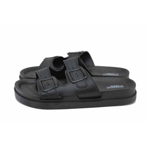 Черни анатомични джапанки, pvc материя - всекидневни обувки за целогодишно ползване N 100024564