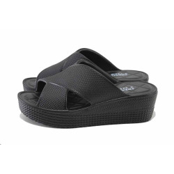 Черни анатомични джапанки, pvc материя - всекидневни обувки за лятото N 100024566