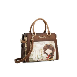 Кафява дамска чанта, здрава еко-кожа - удобство и стил за вашето ежедневие N 100025131