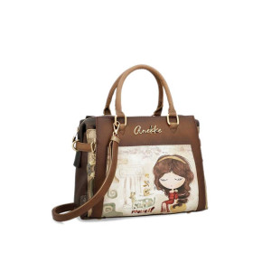 Кафява дамска чанта, здрава еко-кожа - удобство и стил за вашето ежедневие N 100025131