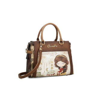 Кафява дамска чанта, здрава еко-кожа - удобство и стил за вашето ежедневие N 100025131