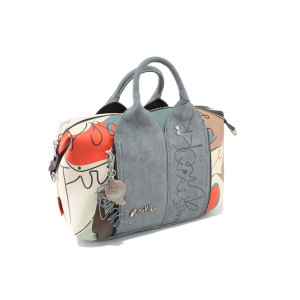 Бежова дамска чанта, здрава еко-кожа - удобство и стил за пролетта и лятото N 100024206