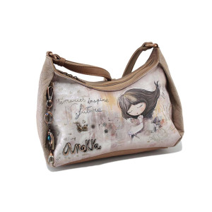 Бежова дамска чанта, здрава еко-кожа - удобство и стил за пролетта и лятото N 100024233