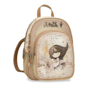 Бежова раница, здрава еко-кожа - удобство и стил за вашето ежедневие N 100024448 Бежова раница, здрава еко-кожа - удобство и стил за вашето ежедневие N 100024448