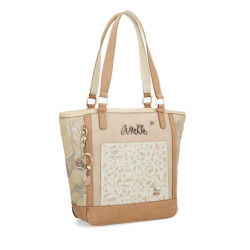 Бежова дамска чанта, здрава еко-кожа - удобство и стил за вашето ежедневие N 100024449