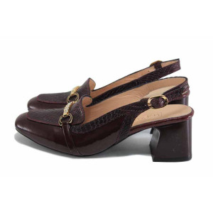 Винени анатомични дамски сандали, естествена кожа - елегантни обувки за пролетта и лятото N 100024219