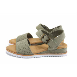 Розови анатомични дамски сандали, естествена кожа - ежедневни обувки за лятото N 100024435