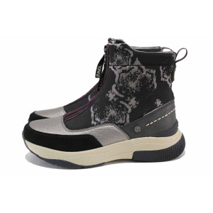 Черни дамски боти, естествена кожа и еко-кожа - всекидневни обувки за есента и зимата N 100024767