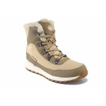 Бежови дамски боти, еко-кожа и текстилна материя - спортни обувки за есента и зимата N 100025027