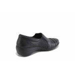 Черни дамски обувки с платформа, естествена кожа - ежедневни обувки за есента и зимата N 100035044