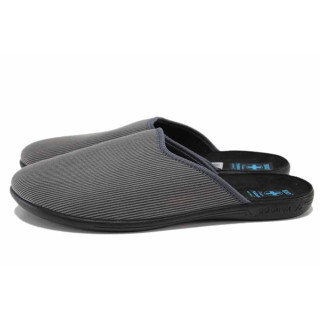 Сиви домашни чехли, текстилна материя - всекидневни обувки за есента и зимата N 100024897