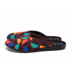 Винени домашни чехли, текстилна материя - равни обувки за есента и зимата N 100024901