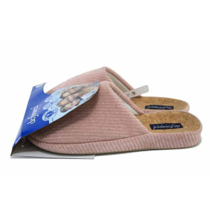 Розови домашни чехли, текстилна материя - всекидневни обувки за есента и зимата N 100024965