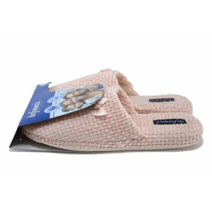 Розови домашни чехли, текстилна материя - официални обувки за есента и зимата N 100024972