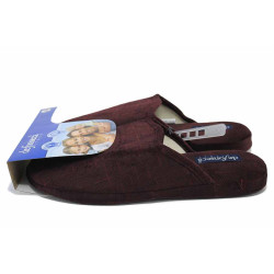 Винени домашни чехли, текстилна материя - равни обувки за есента и зимата N 100024954
