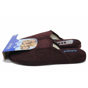 Винени домашни чехли, текстилна материя - равни обувки за есента и зимата N 100024954