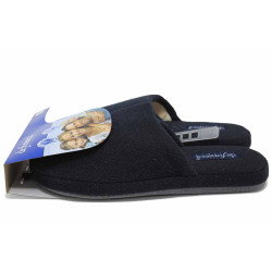 Черни домашни чехли, текстилна материя - всекидневни обувки за есента и зимата N 100024959
