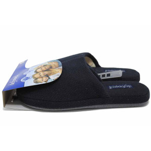 Черни домашни чехли, текстилна материя - всекидневни обувки за есента и зимата N 100024959