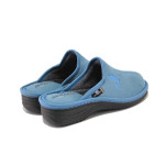 Сини домашни чехли, текстилна материя - всекидневни обувки за есента и зимата N 100025061