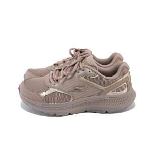 Светлокафяви дамски маратонки, текстилна материя - спортни обувки за пролетта и лятото N 100024291