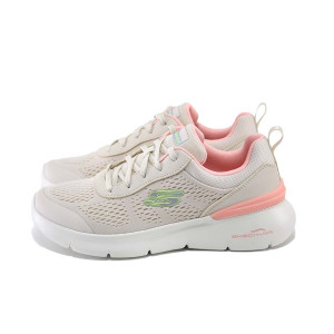 Бежови анатомични дамски маратонки, текстилна материя - спортни обувки за пролетта и лятото N 100024295