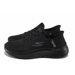 Черни анатомични дамски маратонки, текстилна материя - спортни обувки за пролетта и лятото N 100024571