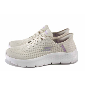 Бели анатомични дамски маратонки, текстилна материя - спортни обувки за пролетта и лятото N 100024572