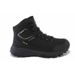 Черни мъжки боти, еко-кожа и текстилна материя - всекидневни обувки за есента и зимата N 100025143