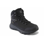 Черни мъжки боти, еко-кожа и текстилна материя - всекидневни обувки за есента и зимата N 100025143