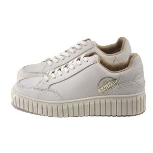 Бежови дамски кецове, здрава еко-кожа - всекидневни обувки за пролетта и лятото N 100024126