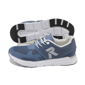 Сини анатомични дамски маратонки, текстилна материя - спортни обувки за пролетта и лятото N 100024304