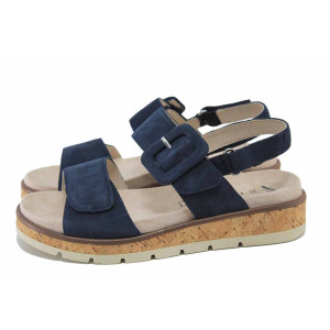 Розови дамски сандали, здрава еко-кожа - всекидневни обувки за лятото N 100024501