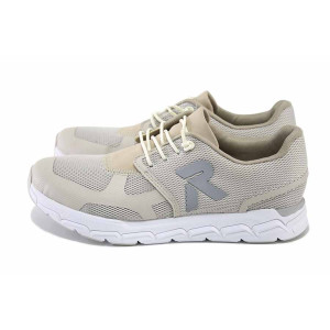 Бежови анатомични дамски маратонки, текстилна материя - спортни обувки за пролетта и лятото N 100024505