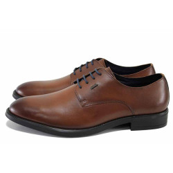 Кафяви официални мъжки анатомични обувки, естествена кожа - официални обувки за есента и зимата N 100024606