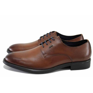 Кафяви официални мъжки анатомични обувки, естествена кожа - официални обувки за есента и зимата N 100024606