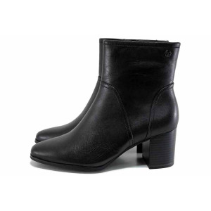 Черни анатомични дамски боти, естествена кожа - ежедневни обувки за есента и зимата N 100024735