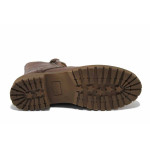 Кафяви дамски боти, естествена кожа - всекидневни обувки за есента и зимата N 100024945