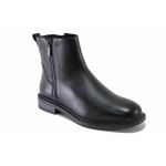 Черни дамски боти, естествена кожа и еко-кожа - ежедневни обувки за есента и зимата N 100024947