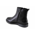 Черни дамски боти, естествена кожа и еко-кожа - ежедневни обувки за есента и зимата N 100024947