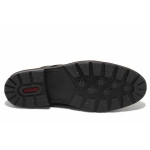 Кафяви мъжки боти, естествена кожа - ежедневни обувки за есента и зимата N 100025020