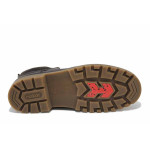 Кафяви мъжки боти, естествена кожа - ежедневни обувки за есента и зимата N 100035042